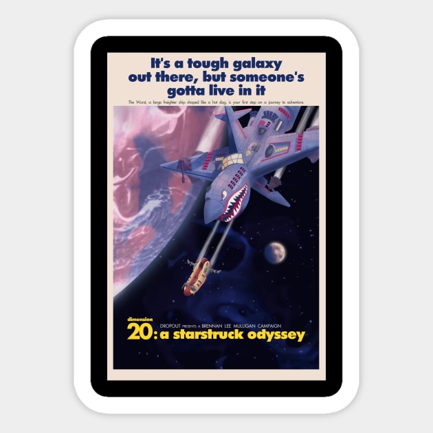 Dimension 20(01): A Starstruck Odyssey Sticker by istill